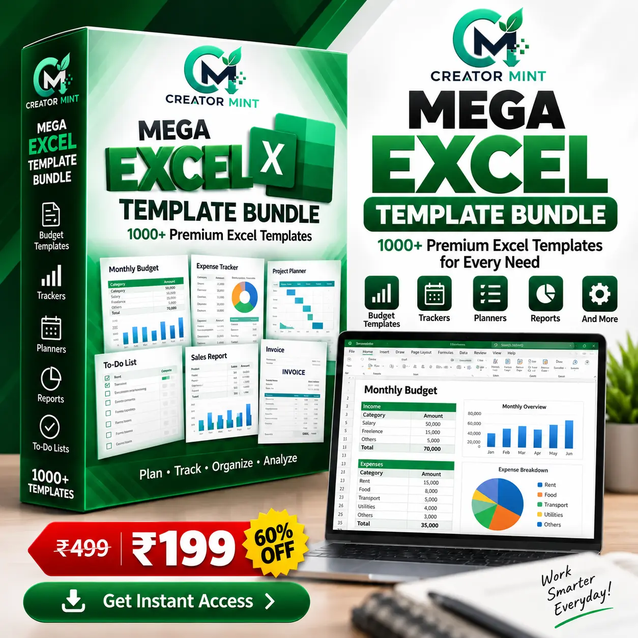 Mega Excel Template Bundle